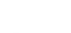 One Creative environments Logo in white