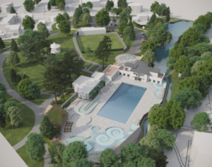 CGI image of Droitwich Spa Lido